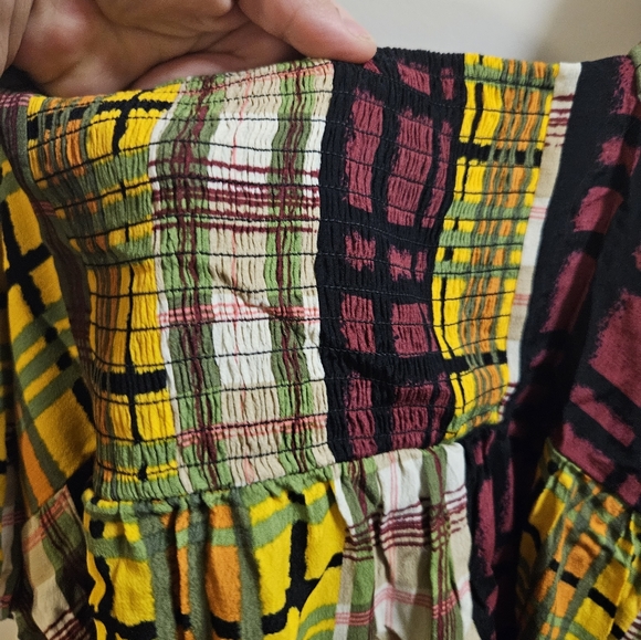 Forever 21 Multi Plaid V Neck Dress - Picture 9 of 9